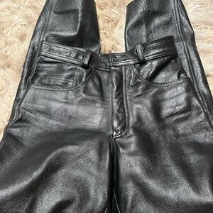 Yoki Black Leather Trousers